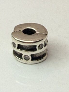 Retired Pandora Abstract CZ Clip 790291CZ ALE 925 Sterling Silver
